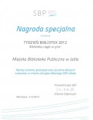 Nagroda specjalna - Tydzień Bibliotek 2012