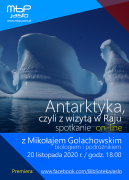 Antarktyka, czyli z wizytą w Raju – spotkanie z M. Golachowskim online