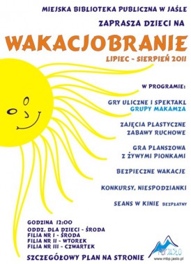 Zapraszamy dzieci na WAKACJOBRANIE