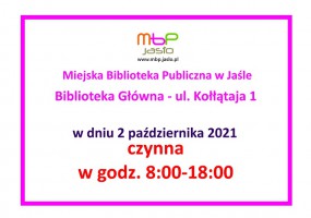 Festiwal Nauki - Biblioteka Główna otwarta do 18:00