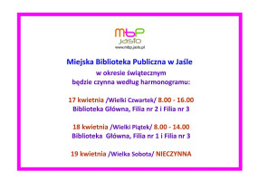 Godziny pracy Biblioteki w okresie świątecznym