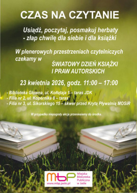 Czas na czytanie - akcja z okazji Światowego Dnia Książki i Praw autorskich
